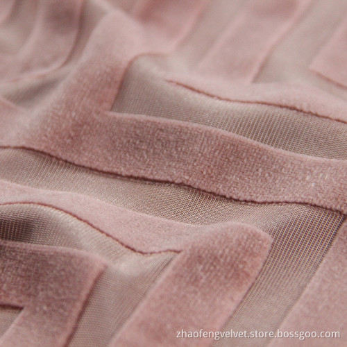 100% Polyester Dyed Matt Jacquard Velvet Cushion Fabric